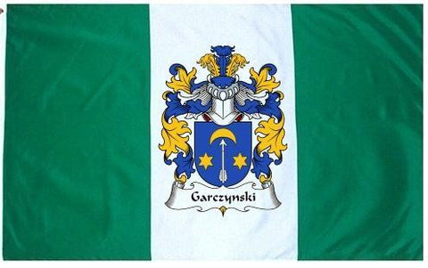 Garczynski family crest coat of arms flag
