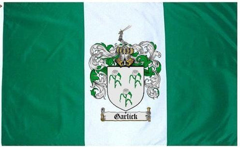 Garlick family crest coat of arms flag
