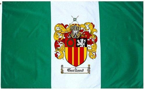 Garlland family crest coat of arms flag