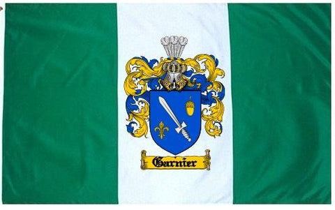 Garnier family crest coat of arms flag