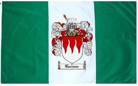 Garnon family crest coat of arms flag