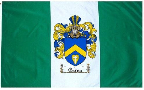 Garon family crest coat of arms flag