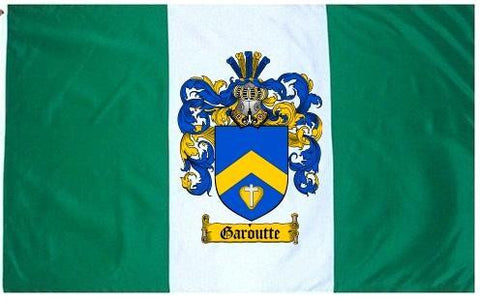 Garoutte family crest coat of arms flag