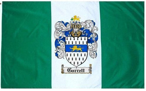 Garrett family crest coat of arms flag