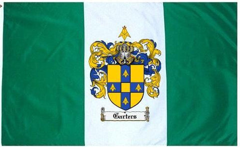 Garters family crest coat of arms flag
