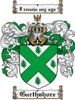 Garthshore coat of arms family crest download