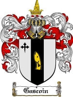 Gascoin coat of arms family crest download