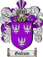 Gatcum coat of arms family crest download