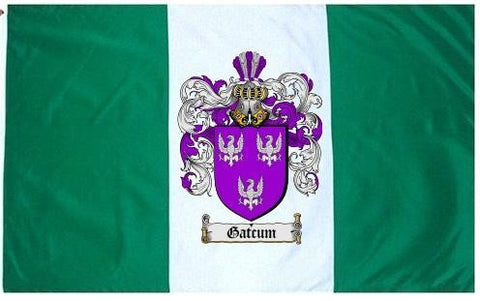 Gatcum family crest coat of arms flag