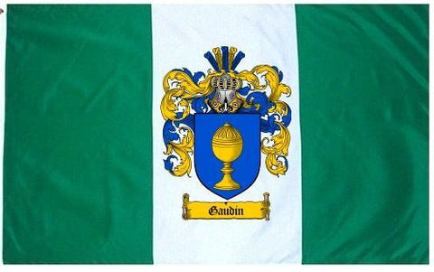 Gaudin family crest coat of arms flag