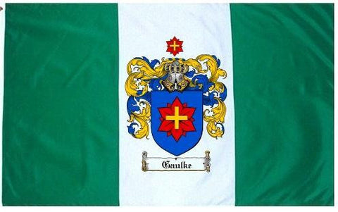 Gaulke family crest coat of arms flag