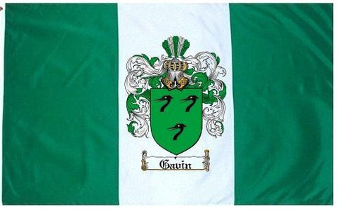 Gavin family crest coat of arms flag