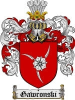 Gawronski coat of arms family crest download