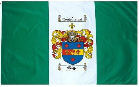 Gaye family crest coat of arms flag