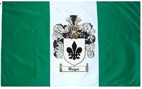 Gayer family crest coat of arms flag