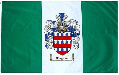 Gaynes family crest coat of arms flag
