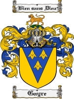 Gayre coat of arms family crest download