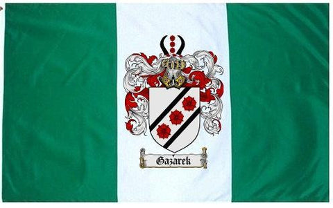 Gazarek family crest coat of arms flag