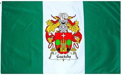 Gaztelu family crest coat of arms flag