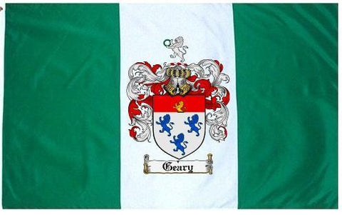 Geary family crest coat of arms flag