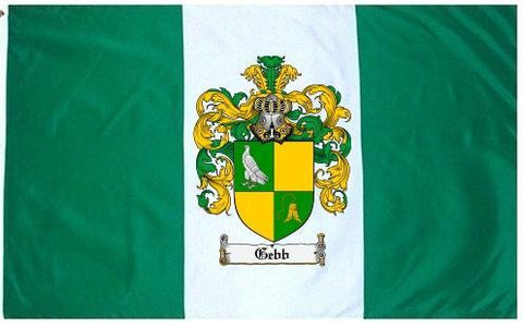 Gebb family crest coat of arms flag
