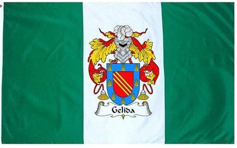 Gelida family crest coat of arms flag