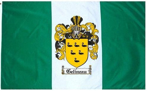 Gelineau family crest coat of arms flag