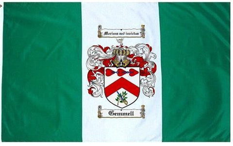 Gemmell family crest coat of arms flag