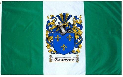 Genereux family crest coat of arms flag