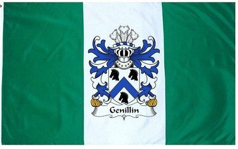 Genillin family crest coat of arms flag