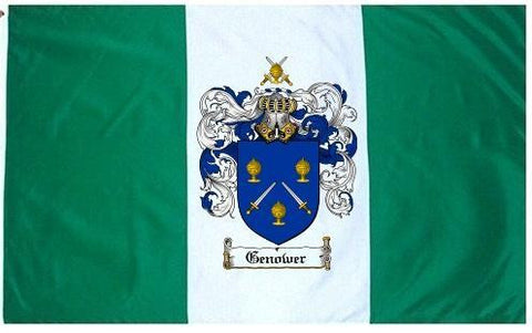 Genower family crest coat of arms flag