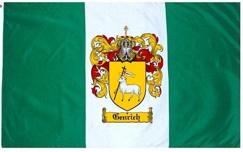 Genrich family crest coat of arms flag