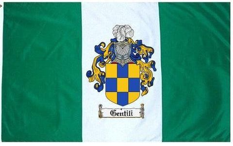 Gentili family crest coat of arms flag