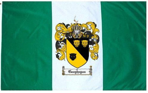 Geoghegan family crest coat of arms flag