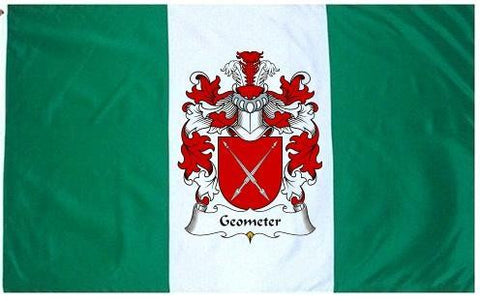 Geometer family crest coat of arms flag