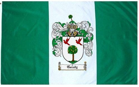 Geraty family crest coat of arms flag