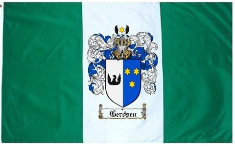 Gerdsen family crest coat of arms flag