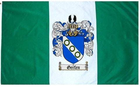 Gerfen family crest coat of arms flag
