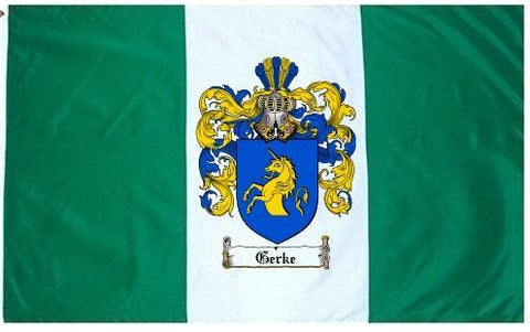 Gerke family crest coat of arms flag