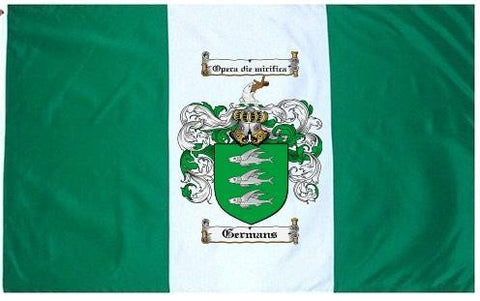 Germans family crest coat of arms flag