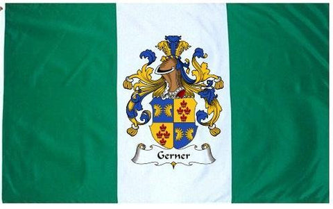 Gerner family crest coat of arms flag