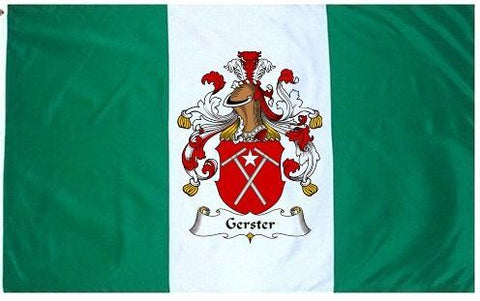 Gerster family crest coat of arms flag