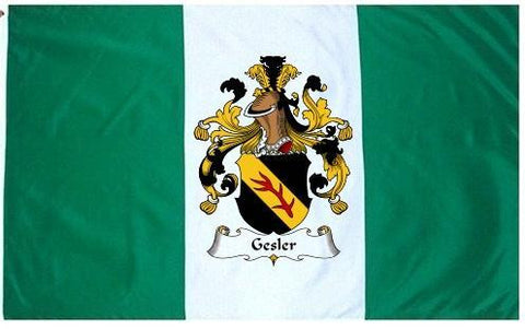 Gesler family crest coat of arms flag