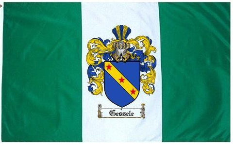 Gessele family crest coat of arms flag