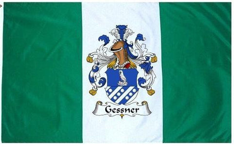 Gessner family crest coat of arms flag