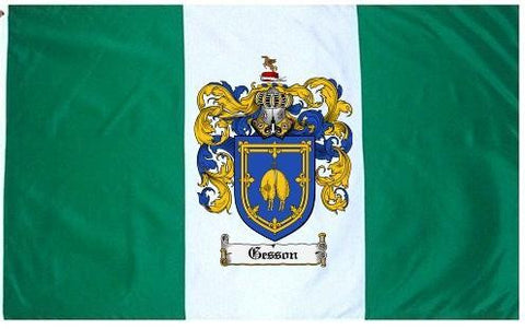 Gesson family crest coat of arms flag