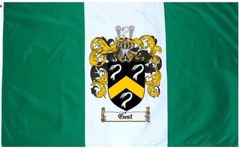 Gest family crest coat of arms flag