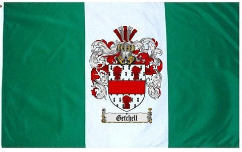 Getchell family crest coat of arms flag