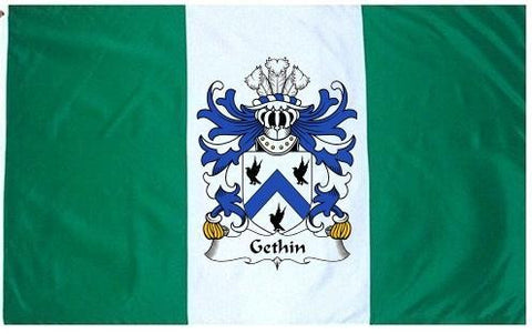 Gethin family crest coat of arms flag