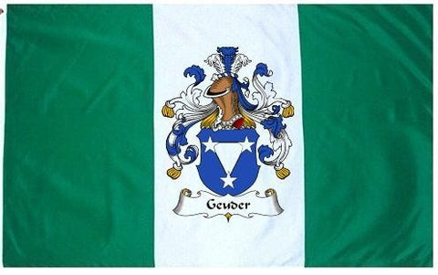 Geuder family crest coat of arms flag
